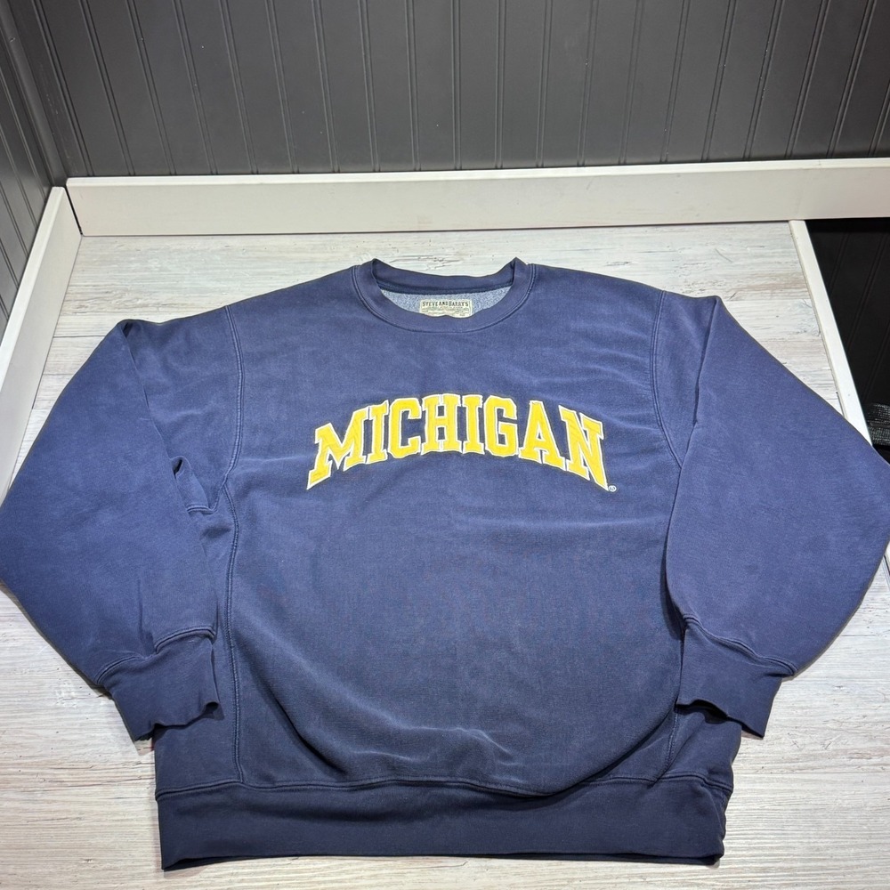 VTG Steve & Barry's University of Michigan Crewneck Sweatshirt Sz Large Baggy